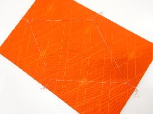未使用品　綴れ　斜め格子模様織り出し　名古屋帯